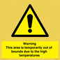 WK7946: Warning This area is temporarily out of bounds due to the high temperatures
