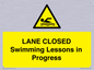 WL10260: LANE CLOSED Swimming Lessons in Progress