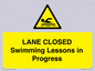 WL10260: LANE CLOSED Swimming Lessons in Progress