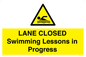 WL10260: LANE CLOSED Swimming Lessons in Progress