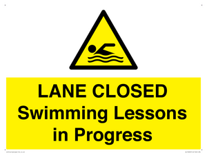WL10260: LANE CLOSED Swimming Lessons in Progress