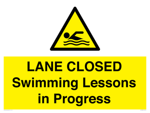 WL10260: LANE CLOSED Swimming Lessons in Progress