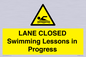 WL10260: LANE CLOSED Swimming Lessons in Progress