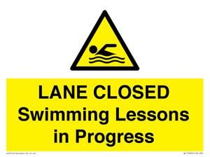 WL10260: LANE CLOSED Swimming Lessons in Progress
