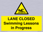 WL10260: LANE CLOSED Swimming Lessons in Progress