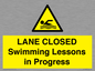 WL10260: LANE CLOSED Swimming Lessons in Progress