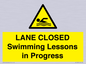 WL10260: LANE CLOSED Swimming Lessons in Progress