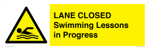 WL10260: LANE CLOSED Swimming Lessons in Progress