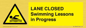 WL10260: LANE CLOSED Swimming Lessons in Progress