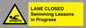WL10260: LANE CLOSED Swimming Lessons in Progress