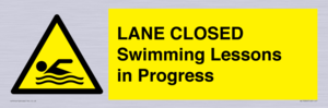 WL10260: LANE CLOSED Swimming Lessons in Progress