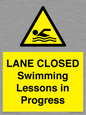 WL10260: LANE CLOSED Swimming Lessons in Progress