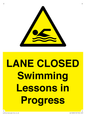 WL10260: LANE CLOSED Swimming Lessons in Progress