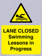 WL10260: LANE CLOSED Swimming Lessons in Progress