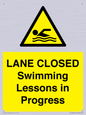 WL10260: LANE CLOSED Swimming Lessons in Progress