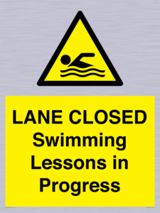 WL10260: LANE CLOSED Swimming Lessons in Progress