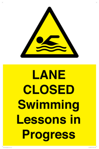 WL10260: LANE CLOSED Swimming Lessons in Progress