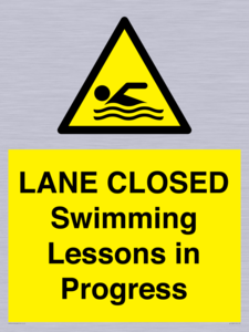 WL10260: LANE CLOSED Swimming Lessons in Progress