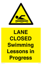 WL10260: LANE CLOSED Swimming Lessons in Progress