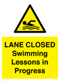 WL10260: LANE CLOSED Swimming Lessons in Progress