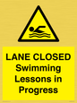 WL10260: LANE CLOSED Swimming Lessons in Progress