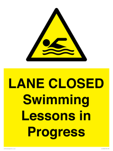 WL10260: LANE CLOSED Swimming Lessons in Progress