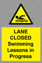 WL10260: LANE CLOSED Swimming Lessons in Progress