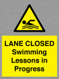 WL10260: LANE CLOSED Swimming Lessons in Progress