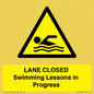 WL10260: LANE CLOSED Swimming Lessons in Progress
