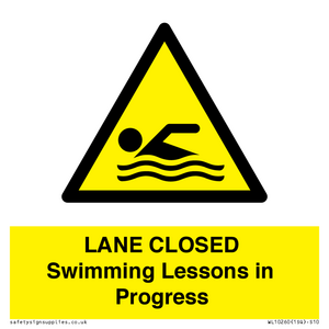 WL10260: LANE CLOSED Swimming Lessons in Progress