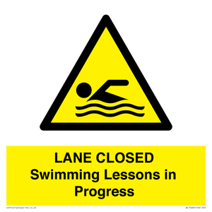 WL10260: LANE CLOSED Swimming Lessons in Progress