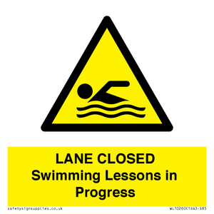 WL10260: LANE CLOSED Swimming Lessons in Progress
