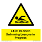 WL10260: LANE CLOSED Swimming Lessons in Progress