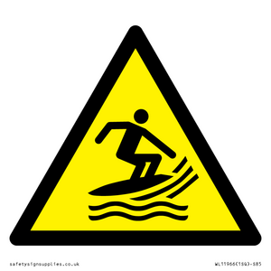 WL11966: W046 Warning: Surf craft area