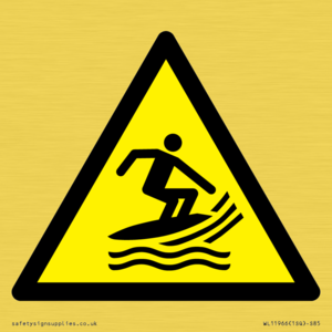 WL11966: W046 Warning: Surf craft area