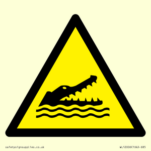 WL12006: W067 Warning: Crocodiles, alligators or caymans