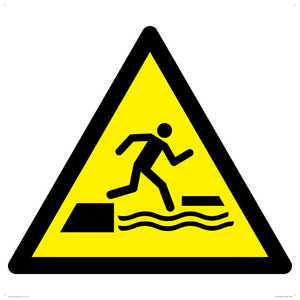 WL12008: W068 Warning: Falling into water when stepping on or off a floating surface