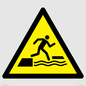 WL12008: W068 Warning: Falling into water when stepping on or off a floating surface