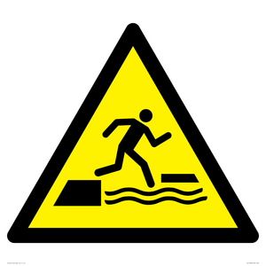 WL12008: W068 Warning: Falling into water when stepping on or off a floating surface