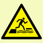 WL12008: W068 Warning: Falling into water when stepping on or off a floating surface