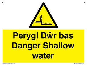 WL13052: Perygl Dwr bas Danger Shallow water
