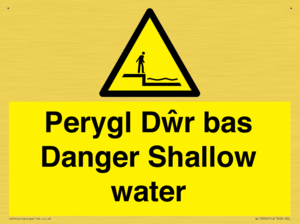 WL13052: Perygl Dwr bas Danger Shallow water