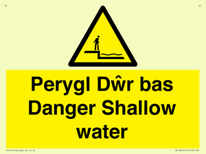 WL13052: Perygl Dwr bas Danger Shallow water