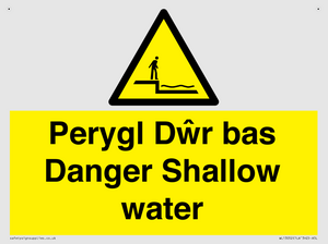 WL13052: Perygl Dwr bas Danger Shallow water