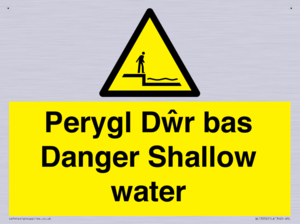 WL13052: Perygl Dwr bas Danger Shallow water