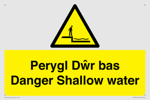 WL13052: Perygl Dwr bas Danger Shallow water
