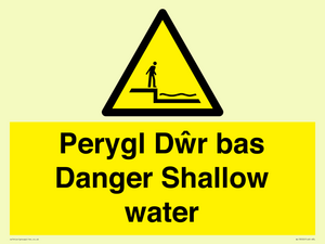 WL13052: Perygl Dwr bas Danger Shallow water