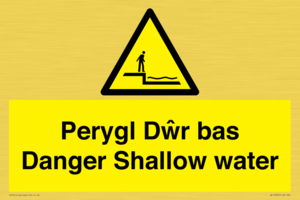 WL13052: Perygl Dwr bas Danger Shallow water