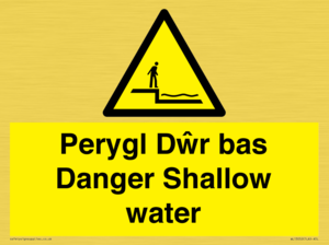 WL13052: Perygl Dwr bas Danger Shallow water