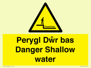WL13052: Perygl Dwr bas Danger Shallow water